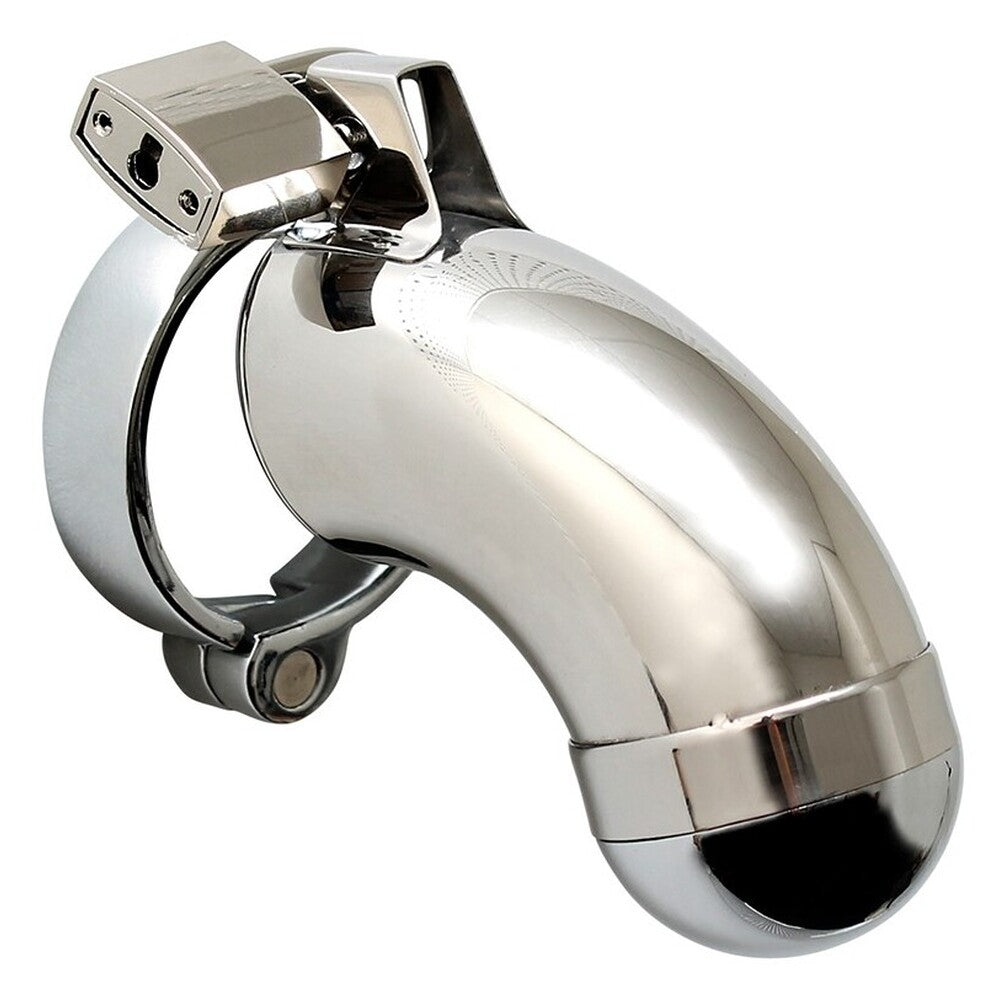 Houdini Deluxe Chastity Device – Solid Metal Penis Cage with Scrotum Ring