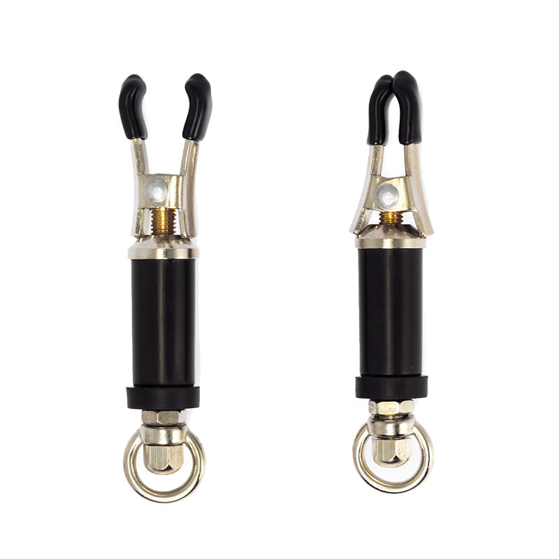Black Adjustable Nipple Clamps – Sensation Play with Comfortable Pressure Control