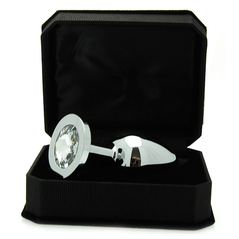 Jewelled Crystal Stainless Steel Butt Plug – Silver